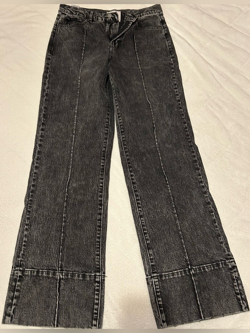 Habitual High-Rise Wide Leg Women's Jeans — Black Mineral Wash